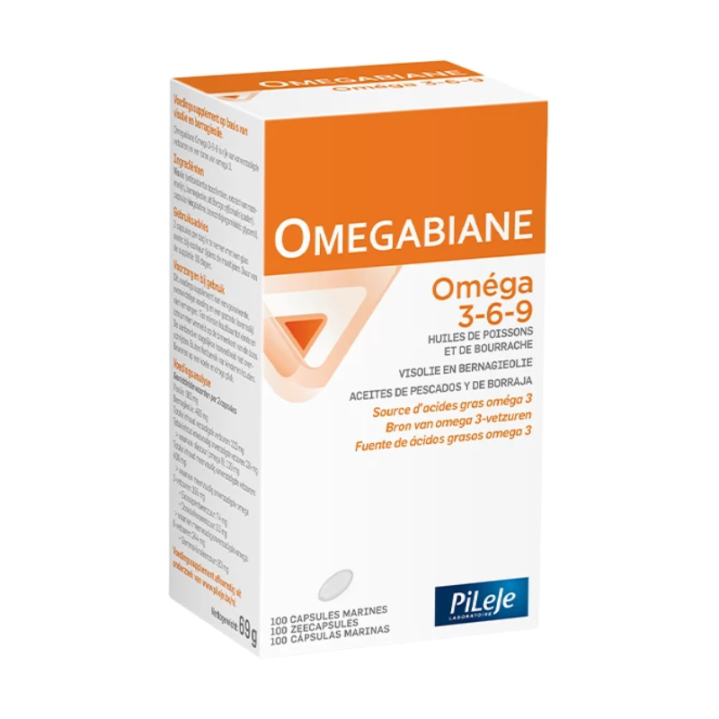 Omegabiane Omega 3‑6‑9 PiLeJe 100 cápsulas – Ácidos grasos esenciales