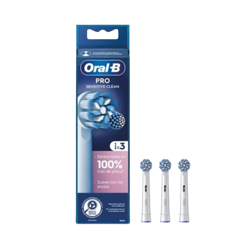 Oral-B Sensitive Clean 3 Recambios – Cabezales Eléctricos Suaves