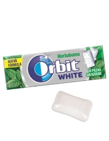 Orbit White gragea Hierbabuena (30 unidades) Sin azúcar