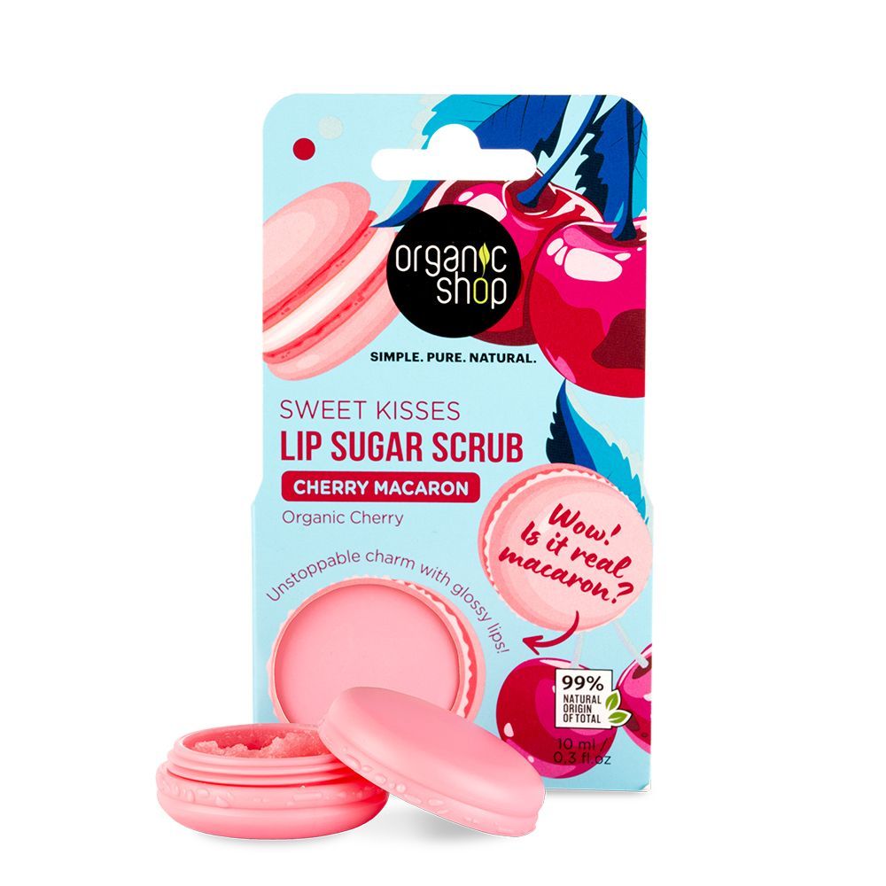 Organic Shop Exfoliante Labial Cherry Macaron 10 ml