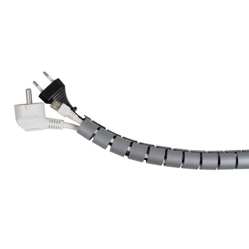 Organizador Cables Gris 2m Ø 25mm C/Guía