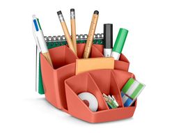 Organizador de sobremesa cep terra nova 8 departamentos color terracota 143x158x93 mm