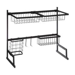 Organizador Fregadero Metal Negro