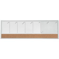 Organizador semanal magnético + tablero corcho (horizontal) NOBO 585x190 mm