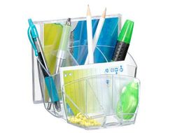 Organizador Sobremesa Cep con 8 Compartimentos Plastico Transparente