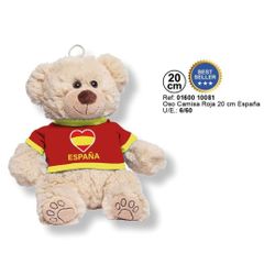 OSO CAMISA ROJA 20CM ESPAÑA
