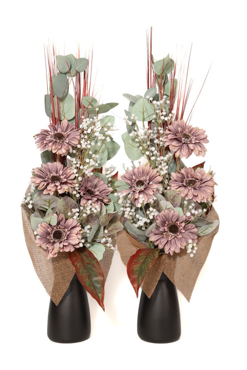 Otoñal y romántico ramo de flores artificiales para cementerio