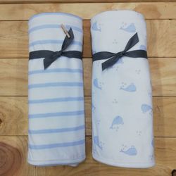 Outlet pack de 2 arrullos para bebé celeste algodón finito 4088 4009 babidu