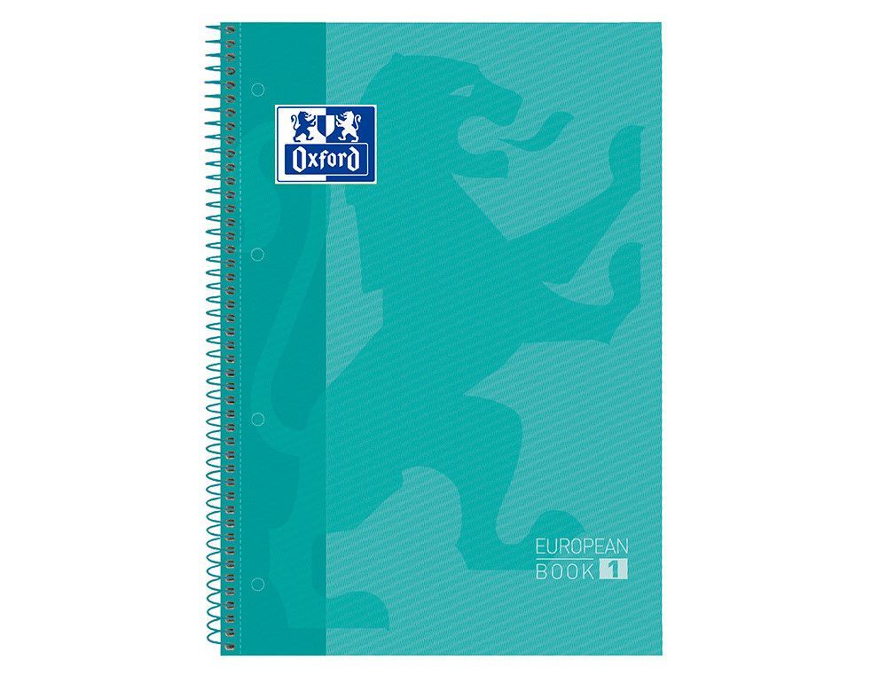 OXFORD Cuaderno espiral 80h A4 Cuadricula 5x5 color verde Ref.400040983