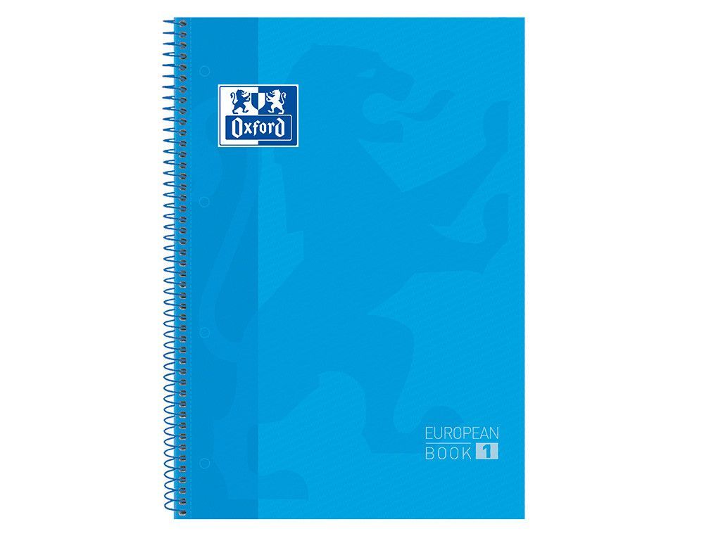 OXFORD Cuaderno espiral School 80h A4 Cuadricula 5x5 Turquesa 400028276