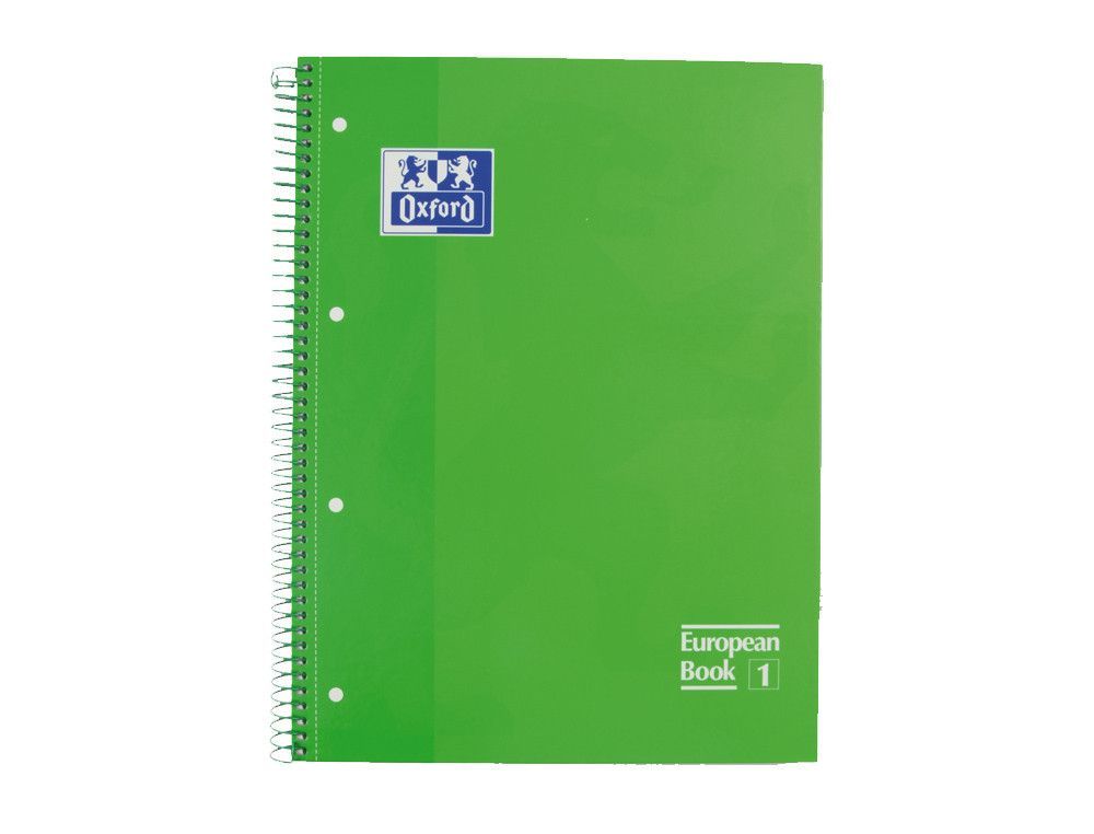OXFORD Cuaderno School 80h A4 Cuadricula 5x5 Verde Ref.100430199