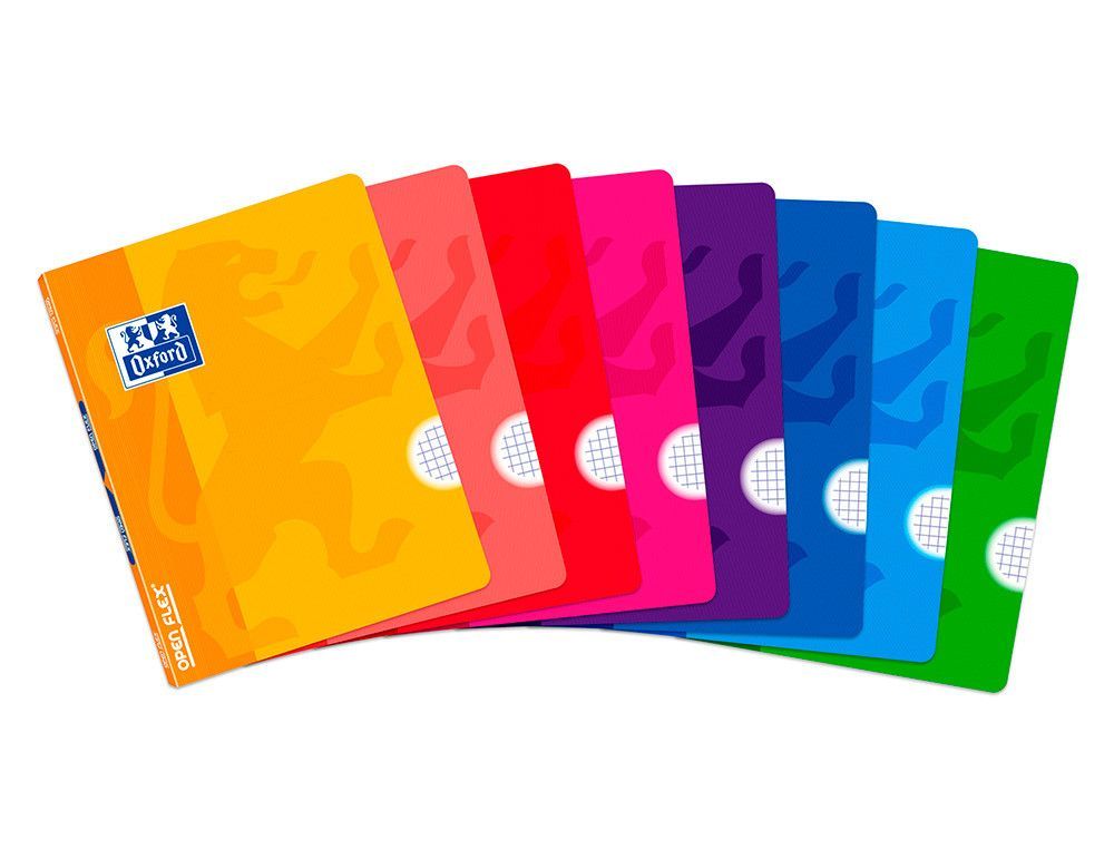 OXFORD Libreta Openflex 48h A5 Cuadricula 4x4 colores Surtidos Ref. 400026392