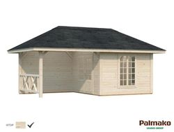 Pabellon de madera PALMAKO CONNECT BIANCA 16.6 SET 8 m2 672 X 384 cm 110220