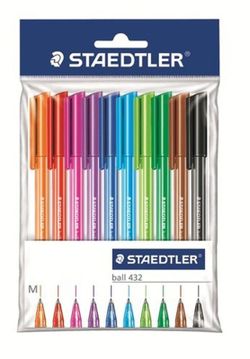 Pack 10 bolígrafos staedtler 432 triangular