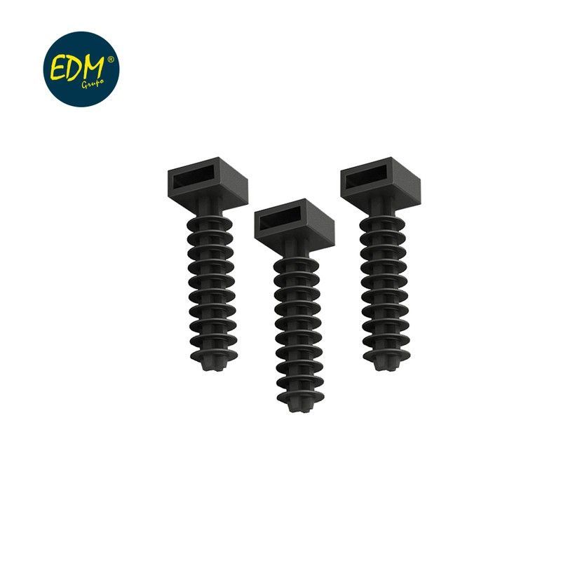 Pack 100un taco negro nº6 para brida