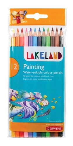 Pack 12 lápices de colores Derwent Lakeland solubles en agua