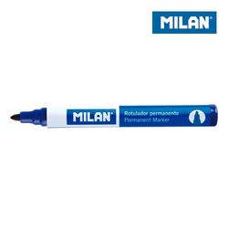 Pack 12 rotuladores azules permantenes punta redonda milan