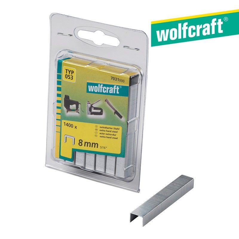 Pack 1400 Grapas De Lomo Ancho 8mm. 7031000 Wolfcraft
