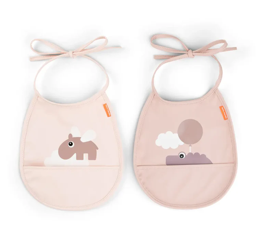 Pack 2 baberos mini con bolsillo Done By Deer