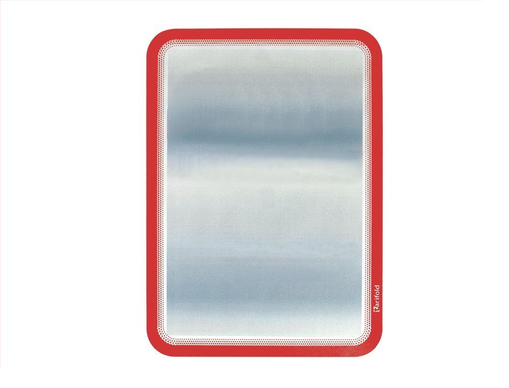 Pack 2 porta anuncios imantado dorso adhesivo reposicionable en pvc rojo