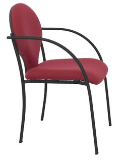 Pack 2 sillas Hellin chasis negro bali granate