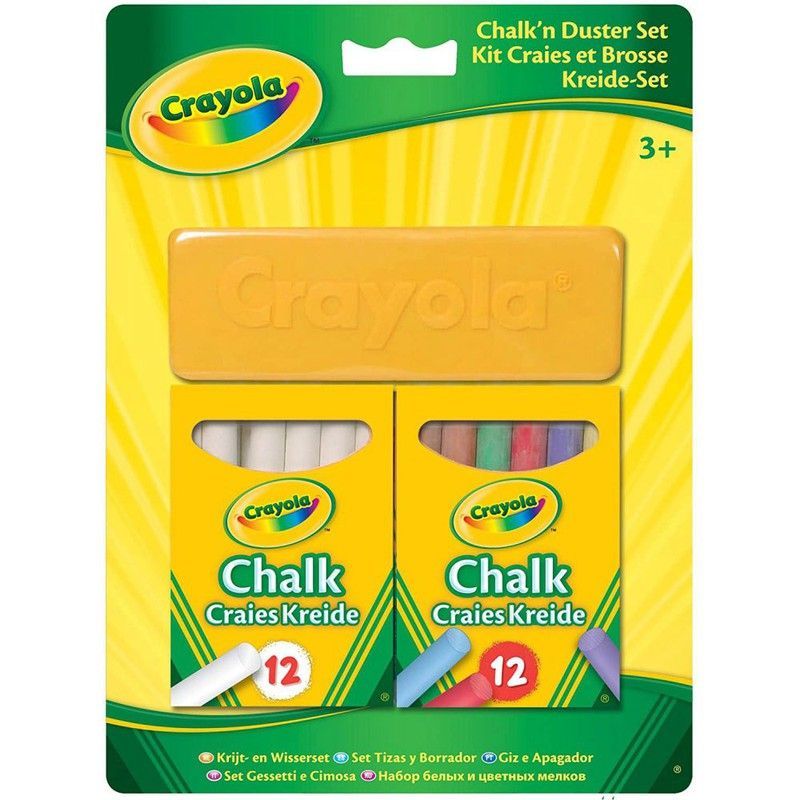 Pack 24 Tizas Y Borrador - Crayola