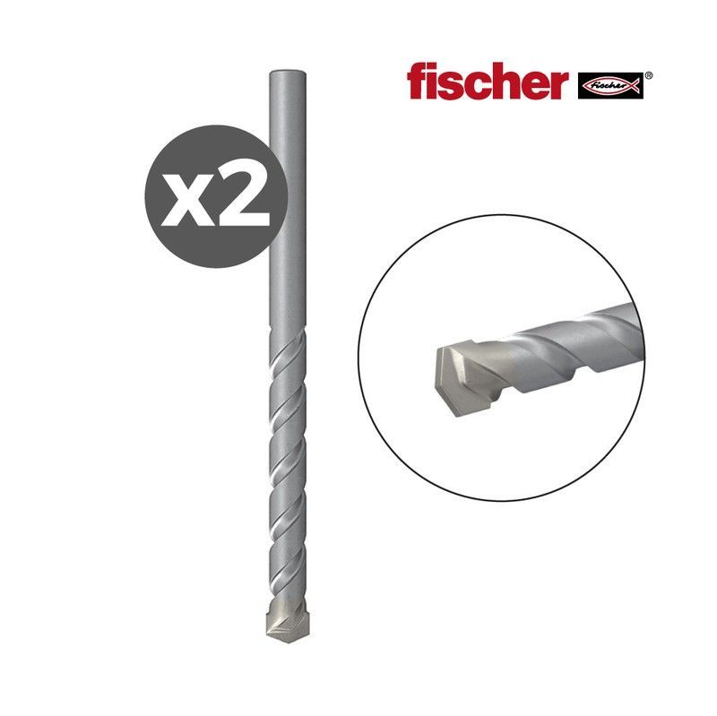 Pack 2un broca para piedra d-s hm 4,0x38/75 fischer