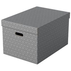 Pack 3 cajas de almacenaje grandes (510x355x305mm), gris