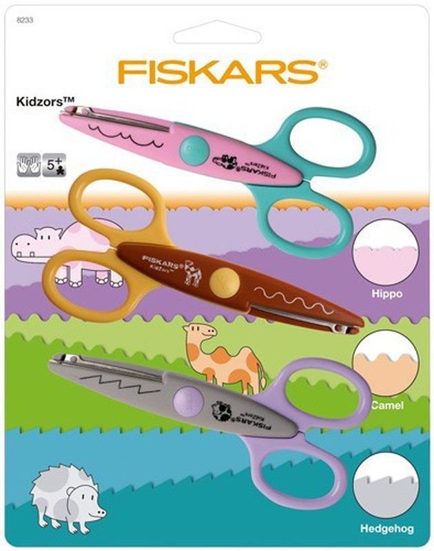 Pack 3 tijeras decorativas fiskars kidzors