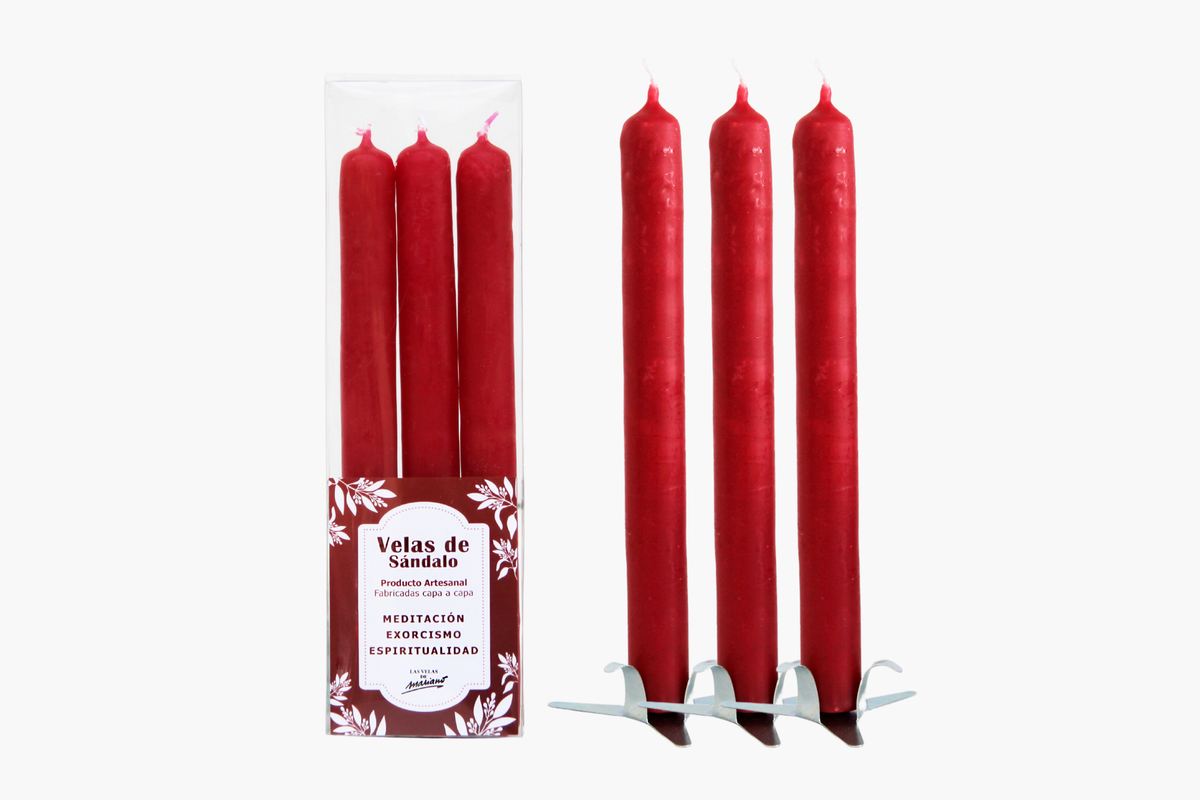 Pack 3 Velas de Sándalo Artesanales