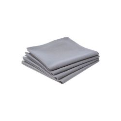 Pack 4 Servilletas De Algodón Color Gris 40 X 40 Cm