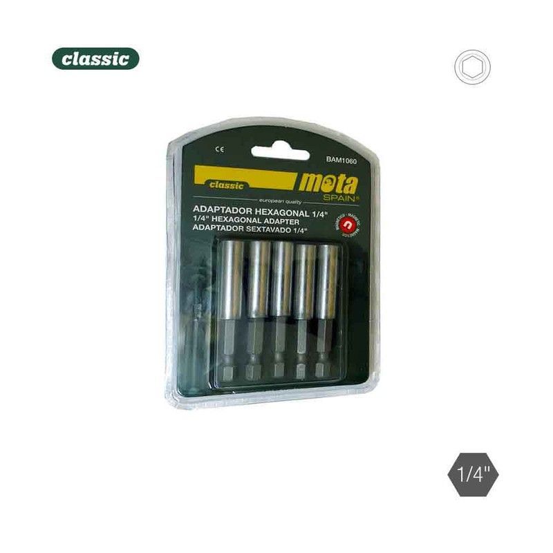 Pack 5 adaptadores hexagonal magnetico 1-4 10x60 5p. Bam1060