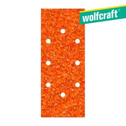 Pack 5 Hojas De Lija De Corindón Grano 40 Perforadas Oval 93x230mm 1971000 Wolfcraft
