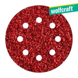 Pack 5 Hojas De Lijar Adhesivas , Corindón Grano 40 Perforadas Ø125 Mm 2069000 Wolfcraft