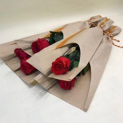 Pack 5 Rosas Naturales Preservadas Sant Jordi