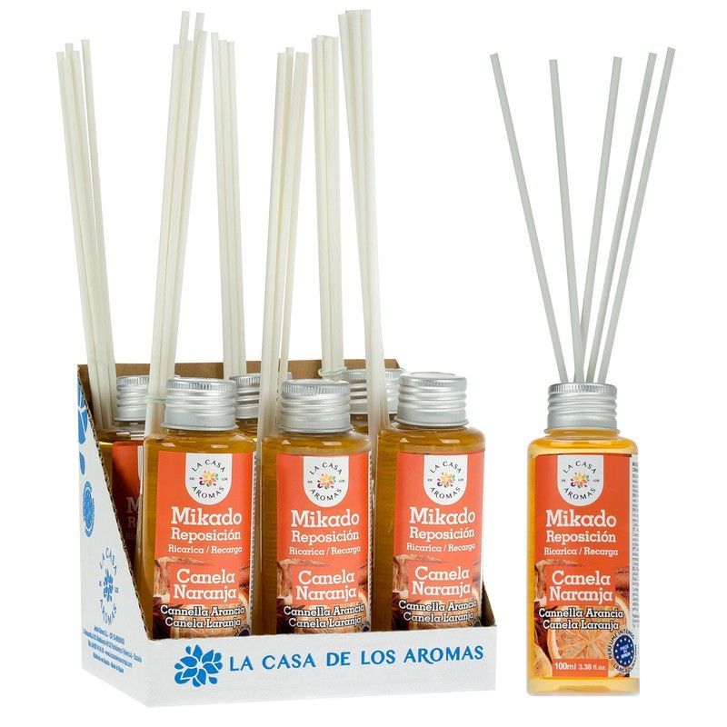 PACK 6 MIKADO Reposición Canela Naranja (6 X 100ml)