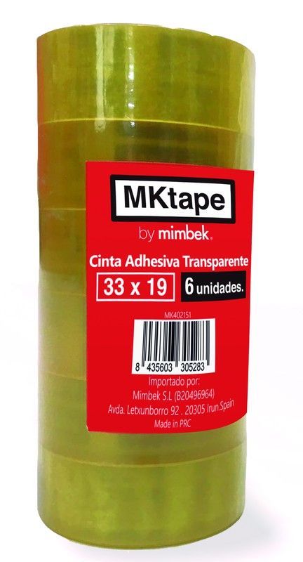 Pack 6 rollos Cintas Adhesivas transparentes