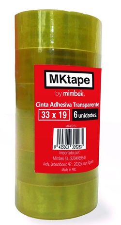 Pack 6 rollos Cintas Adhesivas transparentes