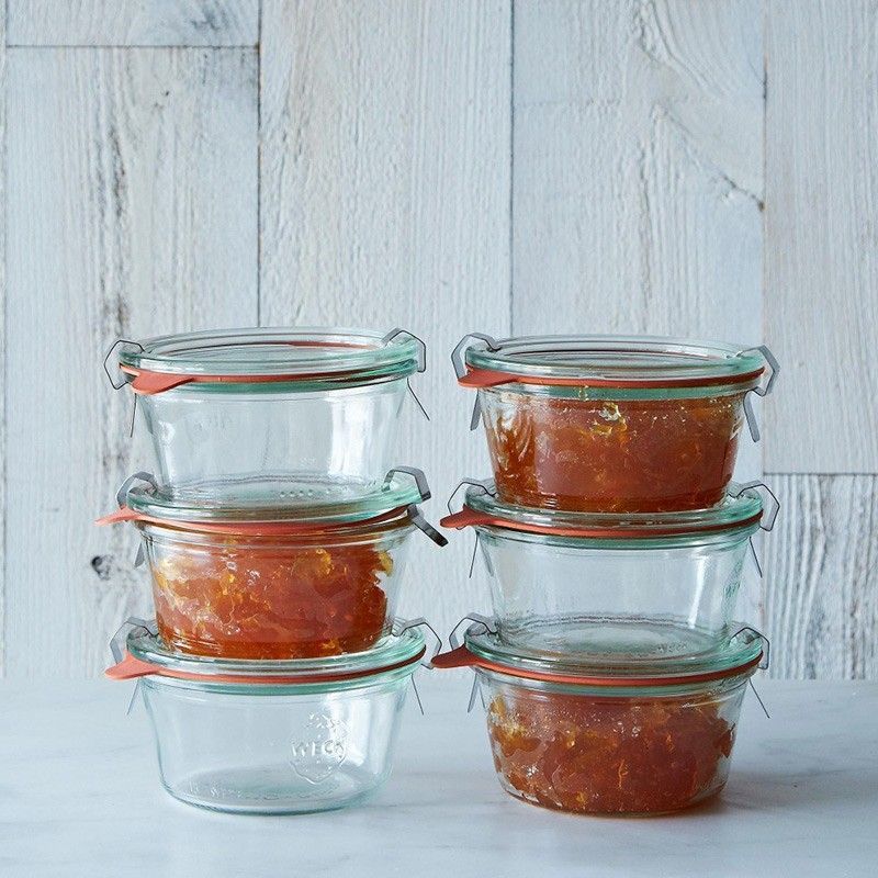 Pack 8 tarros de vidrio Weck redondos