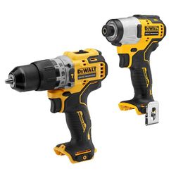 Pack atornillador percutor + atornillador impacto Dewalt DCK2111L2T