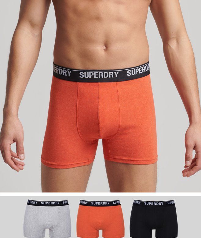 Pack bóxers (3 unidades) Superdry Black & Orange
