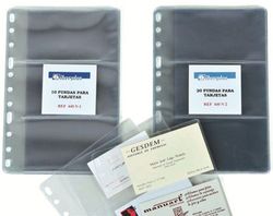 Pack de 10 fundas 4º para tarjetero de anillas