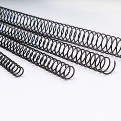 Pack de 100 espirales metálicas Negras 12mm