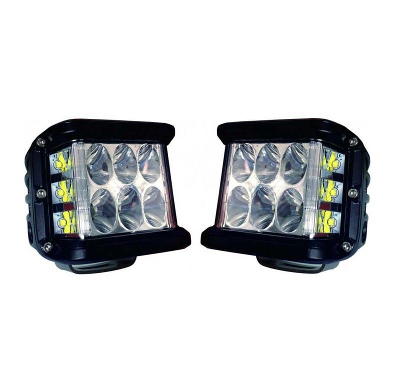 Pack de 2 faros de trabajo cuadrados con 9 LEDS FT-061