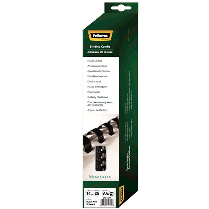 Pack de 25 canutillos Negros 14 mm