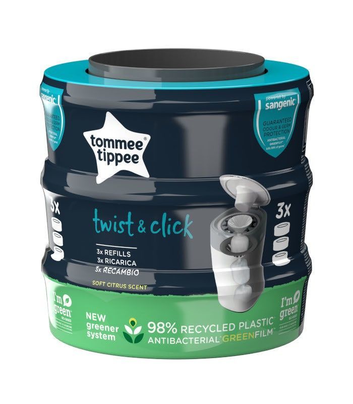 Pack de 3 recambios twist & clic para el contenedor de pañales Sangenic