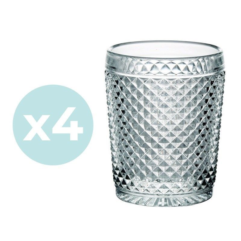 Pack de 4 Vasos Bajos Bicos, Ø8,6x10,7cm