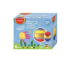 Pack de 6 botes pintura de dedos Keyroad