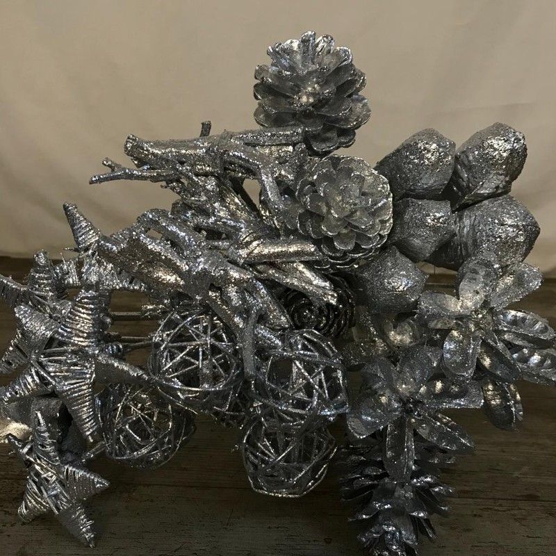 Pack Flores Secas Navidad Silver