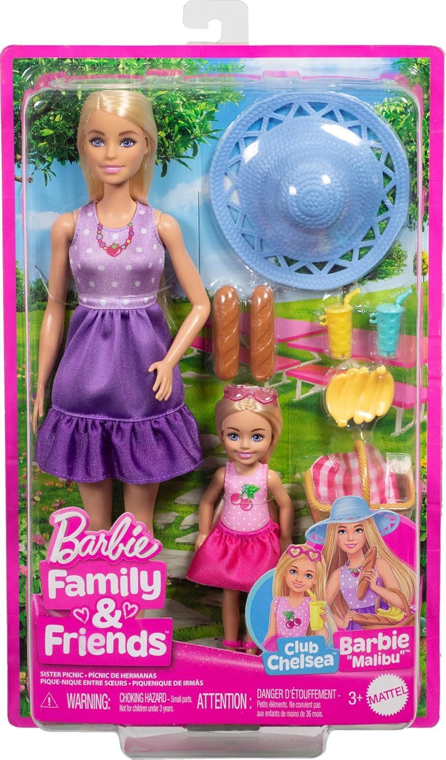 Pack Muñeca Barbie y Chelsea de Picnic